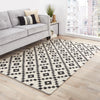 Croix Handmade Geometric Black & White Area Rug