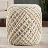 Scandinavia Pouf Guna White & Light Gray Pouf 2