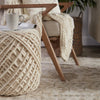 Scandinavia Pouf Guna White & Light Gray Pouf 3