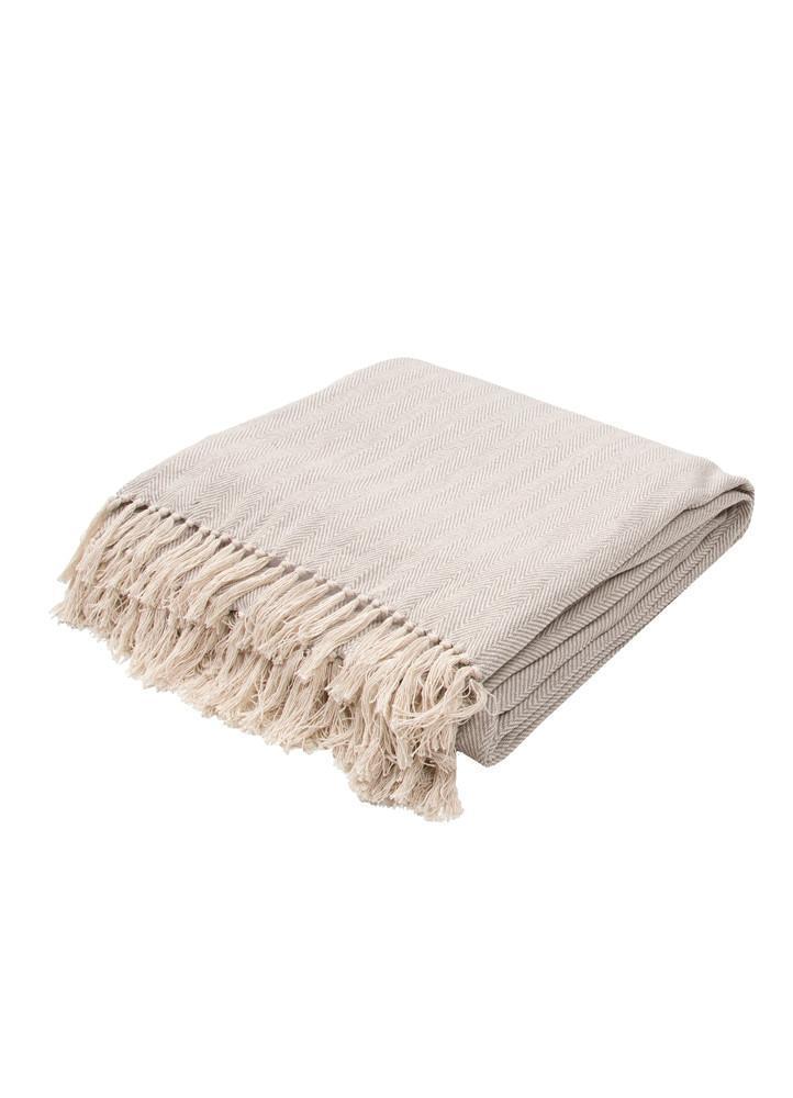 Cannon Gray & Cream Chevron Throw