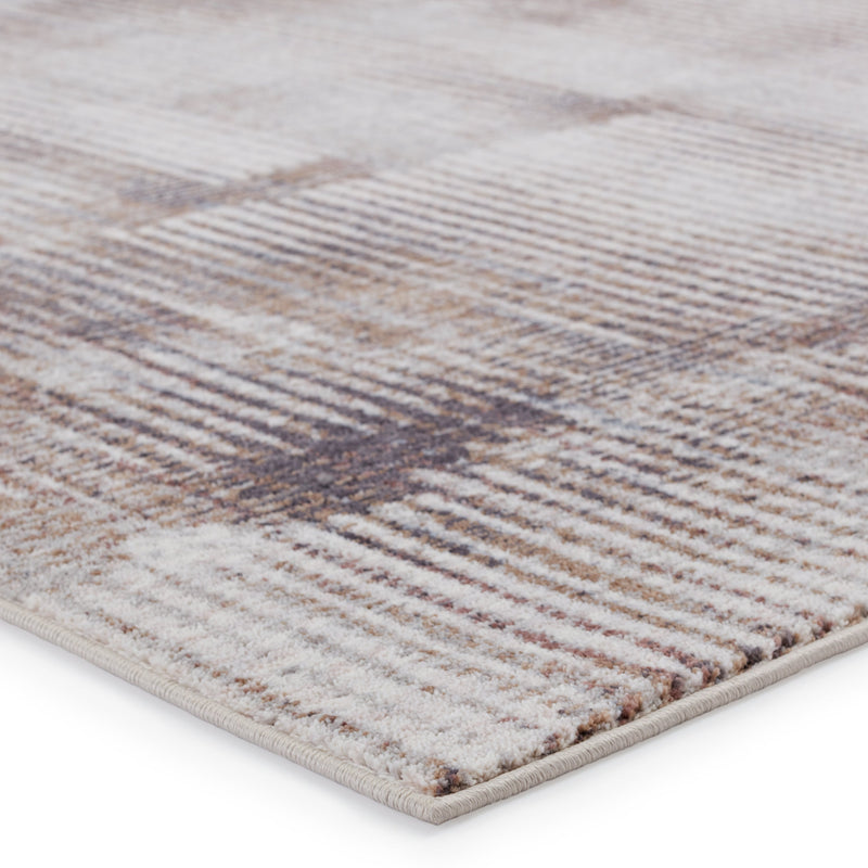 Seismic Sixton Light Gray & Brown Rug 2