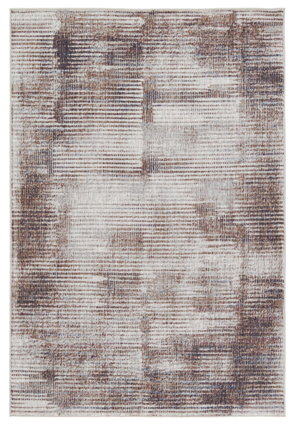 Seismic Sixton Light Gray & Brown Rug 1