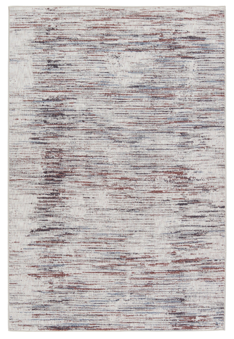 Seismic Wystan Gray & Burgundy Rug 1