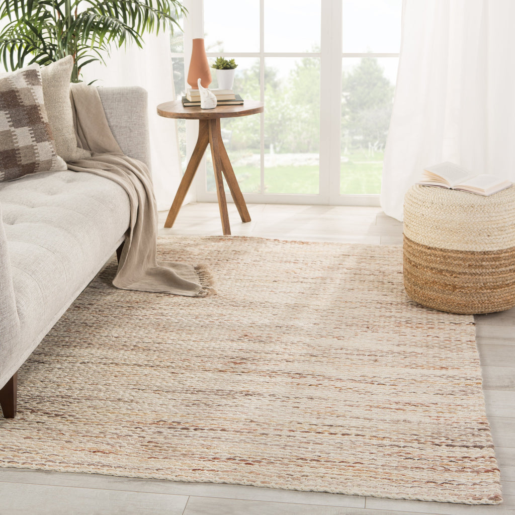 Cirra Natural Solid Ivory/ Terra Cotta Rug