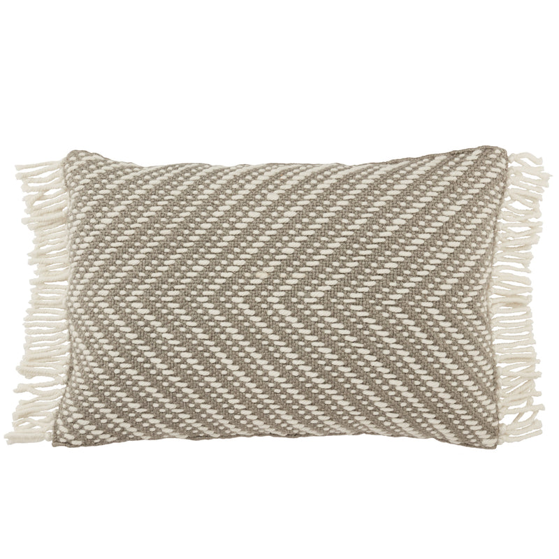 Settia Odessa Indoor/Outdoor Gray & Ivory Pillow 1