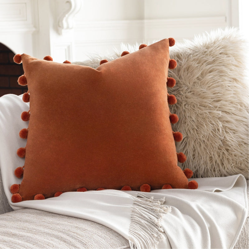 Serengeti SGI-006 Velvet Pillow in Burnt Orange by Surya