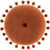 Serengeti SGI-012 Velvet Round Pillow in Burnt Orange by Surya