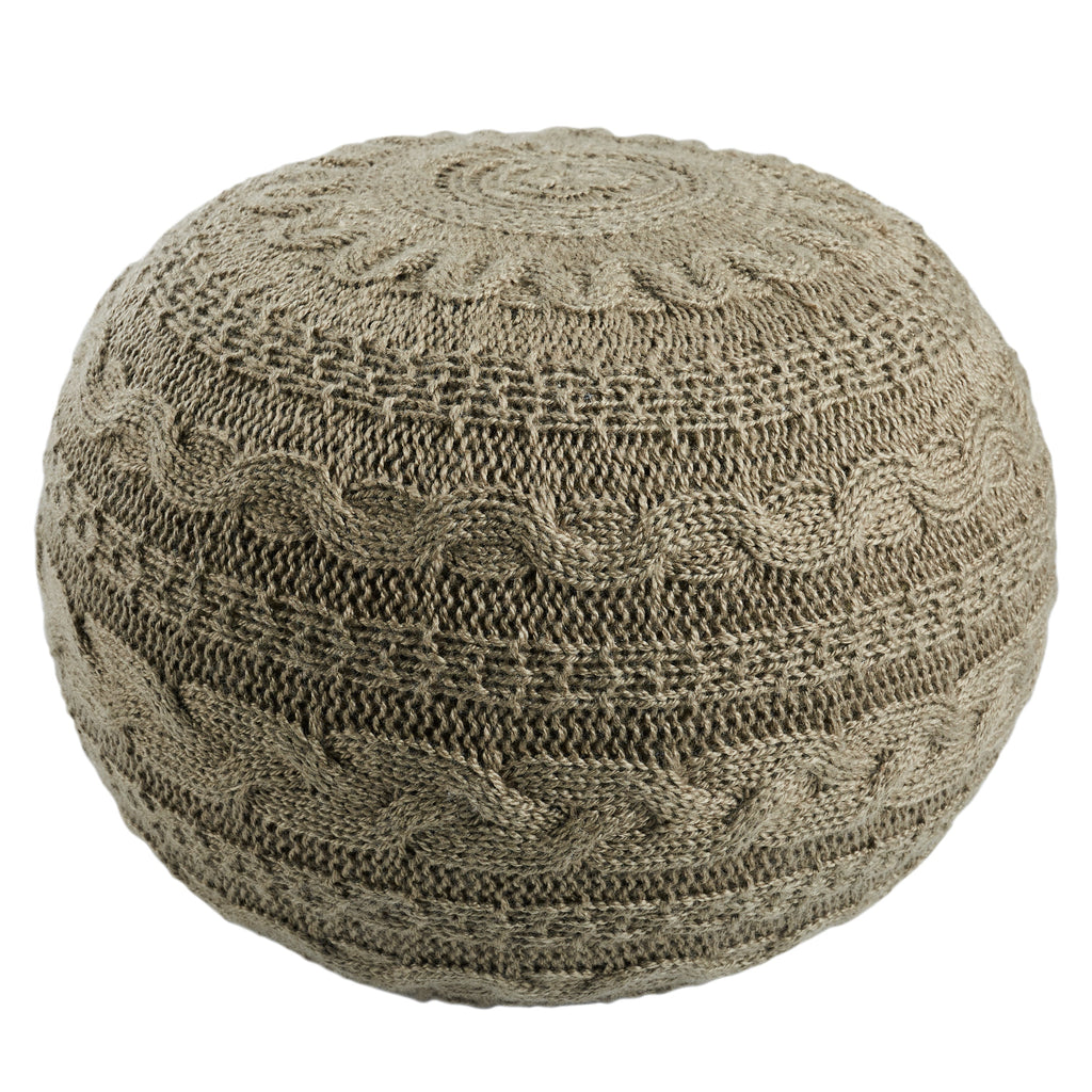 Sitka Etta Taupe & Olive Pouf 1