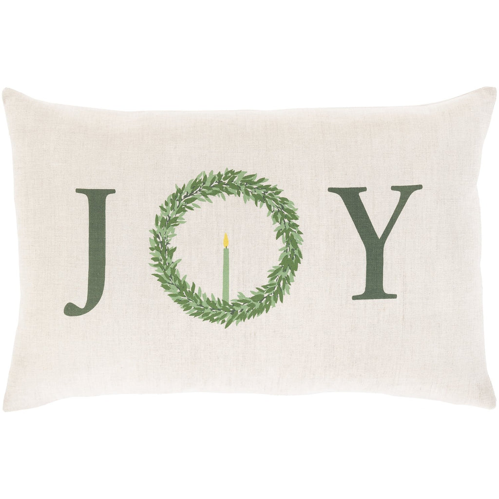 Simple Joy SJY-001 Woven Lumbar Pillow in Khaki & Dark Green by Surya