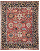 Aika Hand-Knotted Medallion Red & Multicolor Area Rug