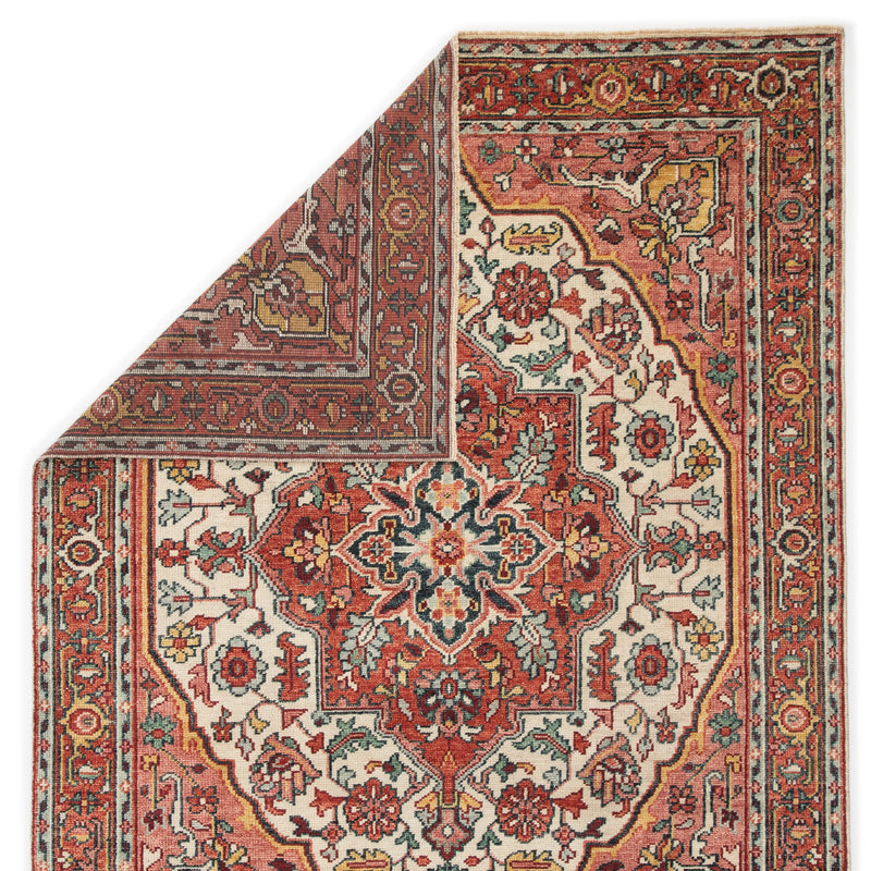 Tavola Hand-Knotted Medallion Pink & Multicolor Area Rug