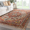 Tavola Hand-Knotted Medallion Pink & Multicolor Area Rug