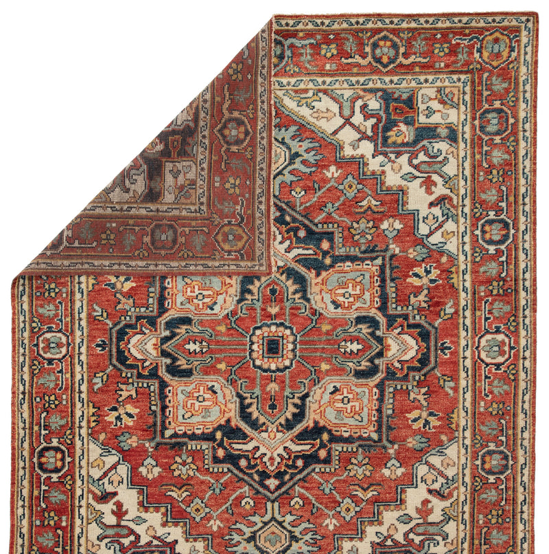 Willa Hand-Knotted Medallion Red & Multicolor Area Rug