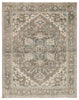 Flynn Hand-Knotted Medallion Gray & Blue Area Rug