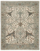 Slayton Hand-Knotted Medallion Ivory & Light Teal Area Rug