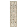 Slayton Hand-Knotted Medallion Ivory & Light Teal Area Rug