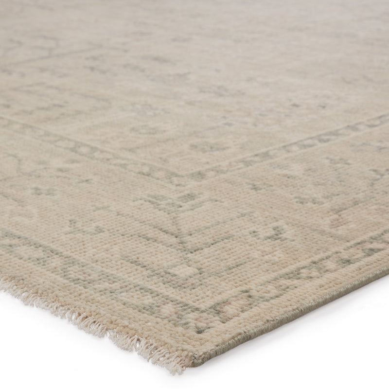 Ginerva Hand-Knotted Oriental Cream & Green Rug by Jaipur Living