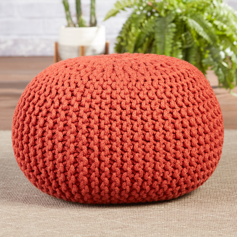 Spectrum Rays Asilah Indoor/Outdoor Red Pouf 3