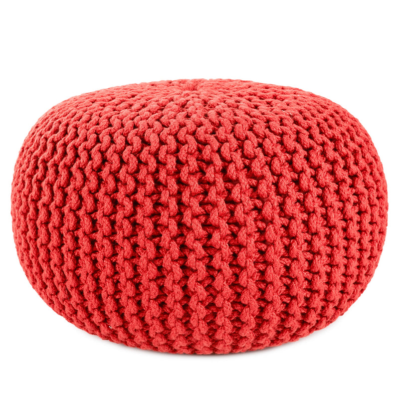 Spectrum Rays Asilah Indoor/Outdoor Red Pouf 1