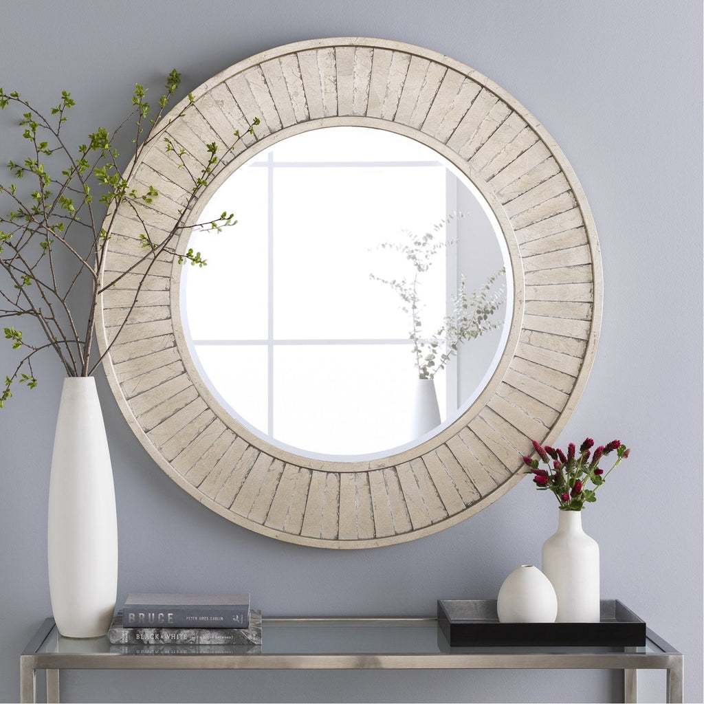 Signal SNL-002 Round Mirror in Silver by Surya