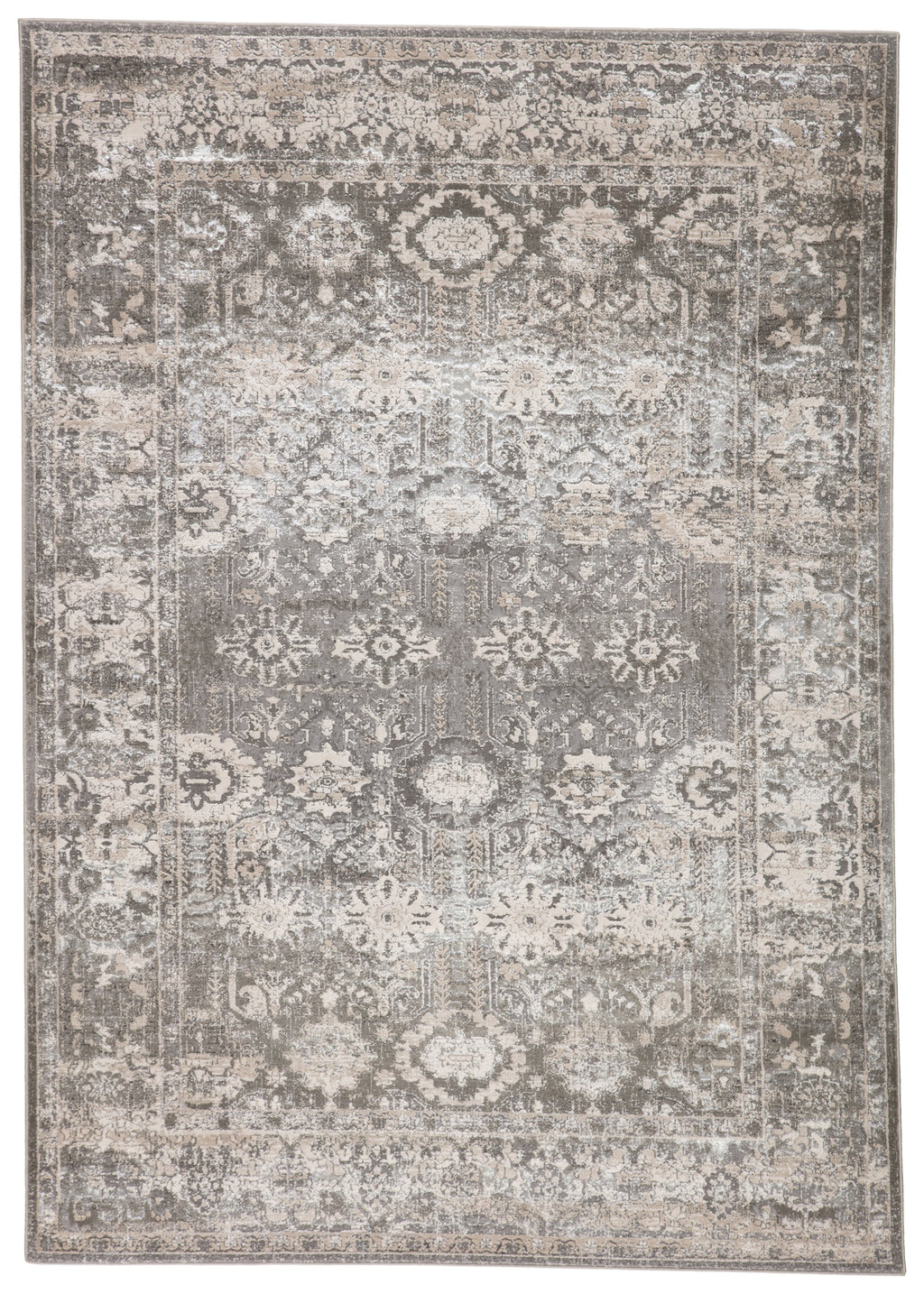 Valente Oriental Gray & White Rug by Jaipur Living