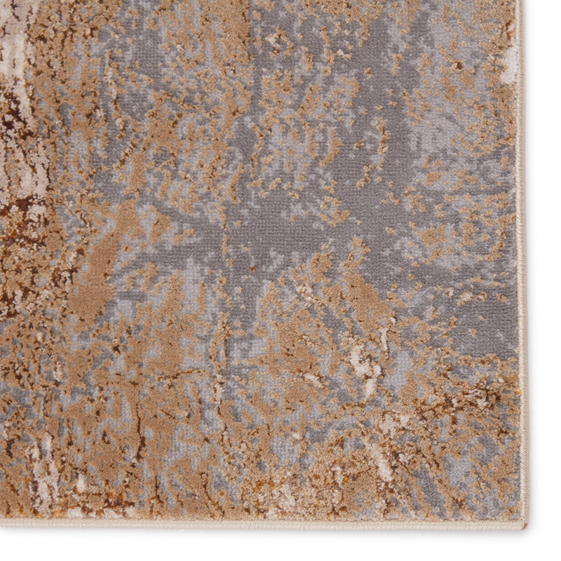 Druzy Abstract Gold & Gray Area Rug