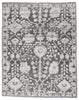 Riona Handmade Floral Gray & White Rug