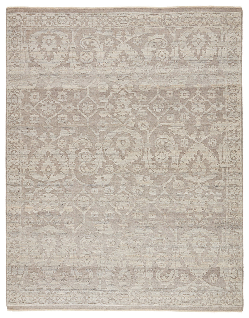 Ayres Handmade Floral Taupe & Gray Rug