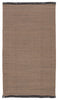 Savvy Handmade Indoor/Outdoor Solid Tan & Black Area Rug