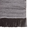 Savvy Handmade Indoor/Outdoor Solid Gray & Black Area Rug