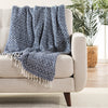 Alithea Blue & White Geometric Throw