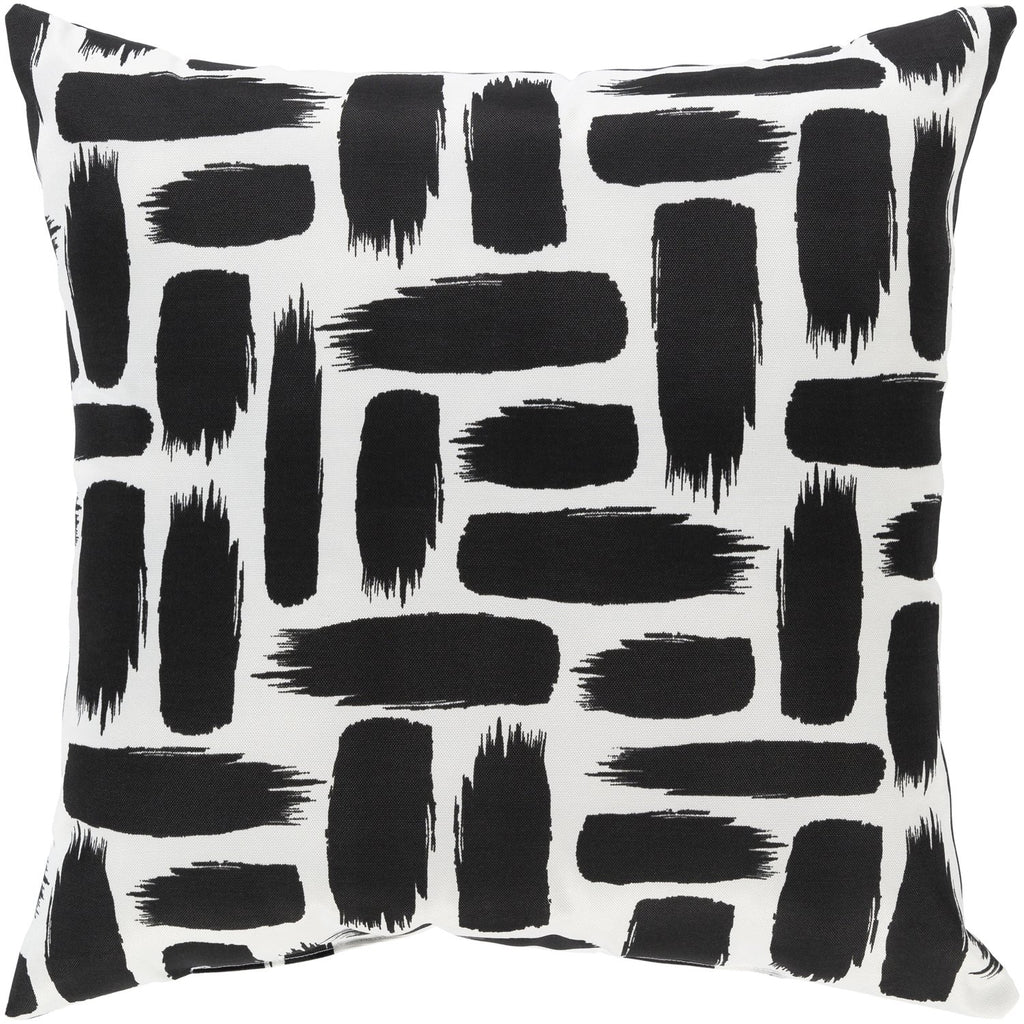 Stroke Woven Pillow in Black