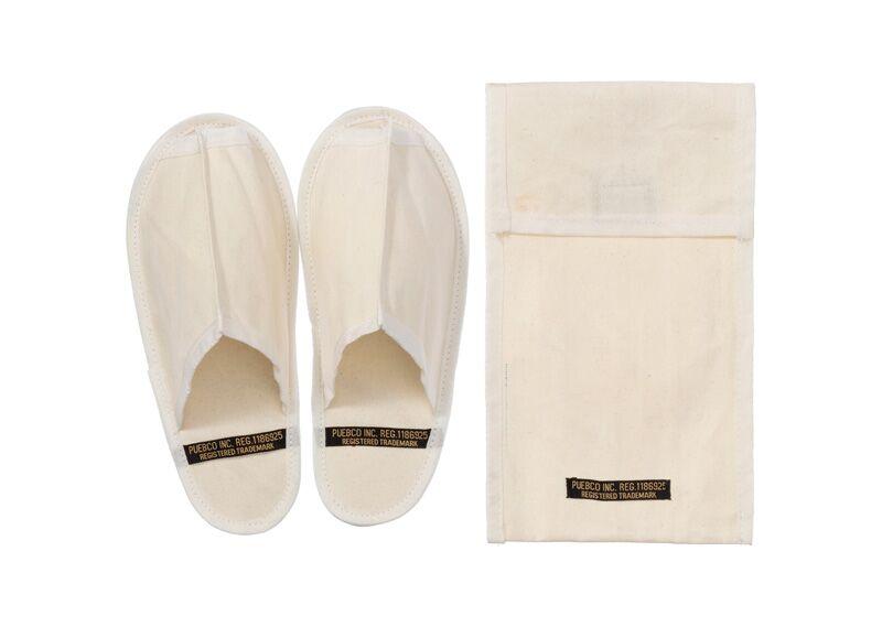 Waxed Canvas Portable Slipper - Small - Off White