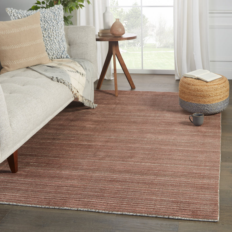 Gradient Handmade Solid Rug in Red & Brown