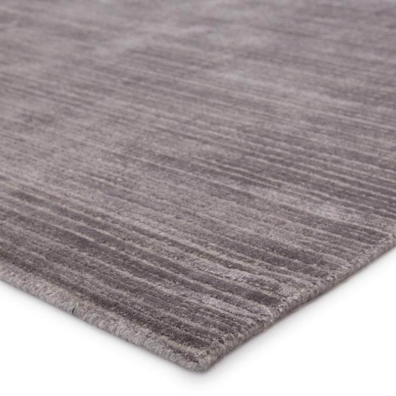 Gradient Handmade Solid Rug in Gray & Silver