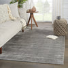 Gradient Handmade Solid Rug in Gray & Silver