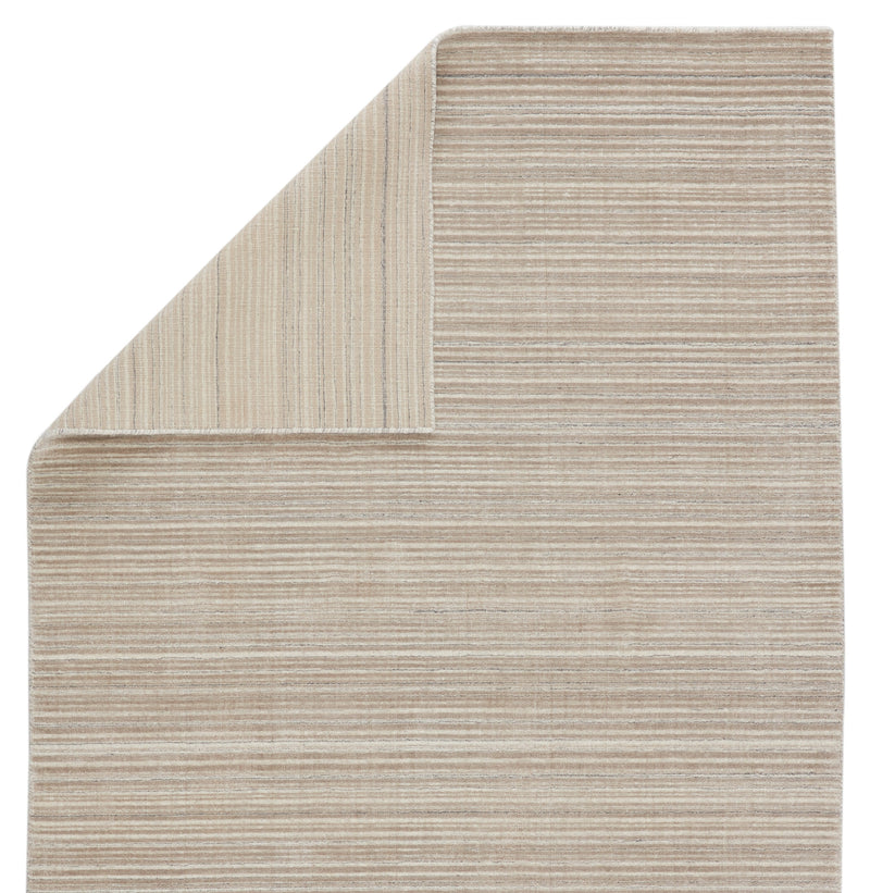 Gradient Handmade Solid Rug in Gray & Light Taupe