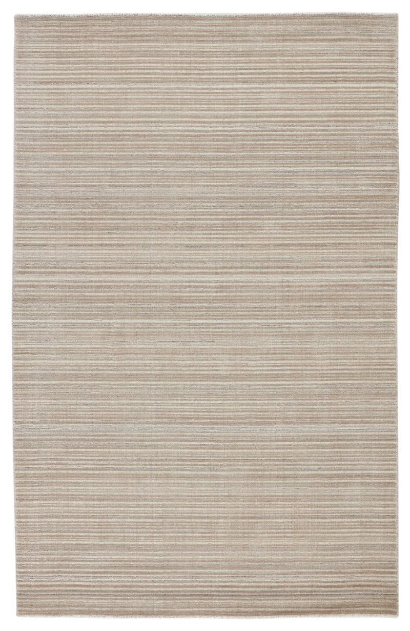 Gradient Handmade Solid Rug in Gray & Light Taupe