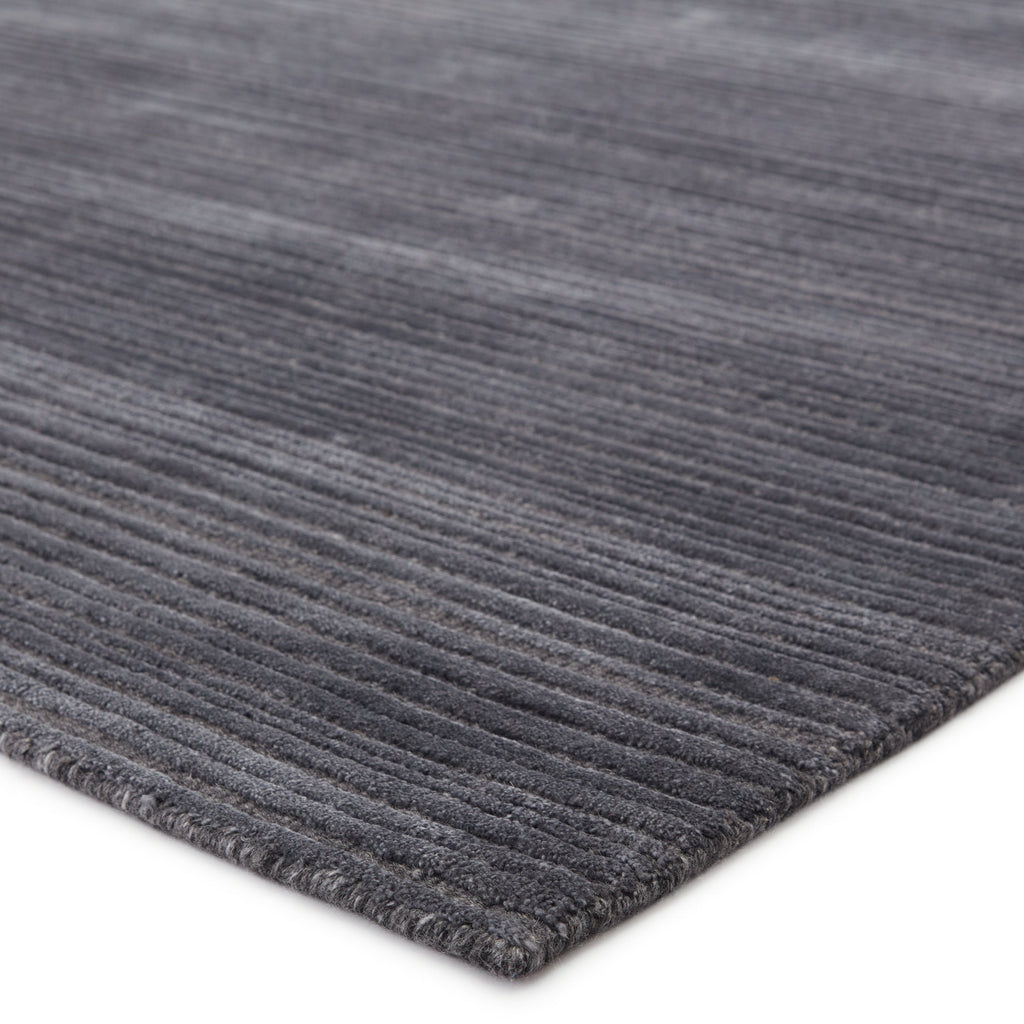 Gradient Handmade Solid Rug in Dark Blue & Gray