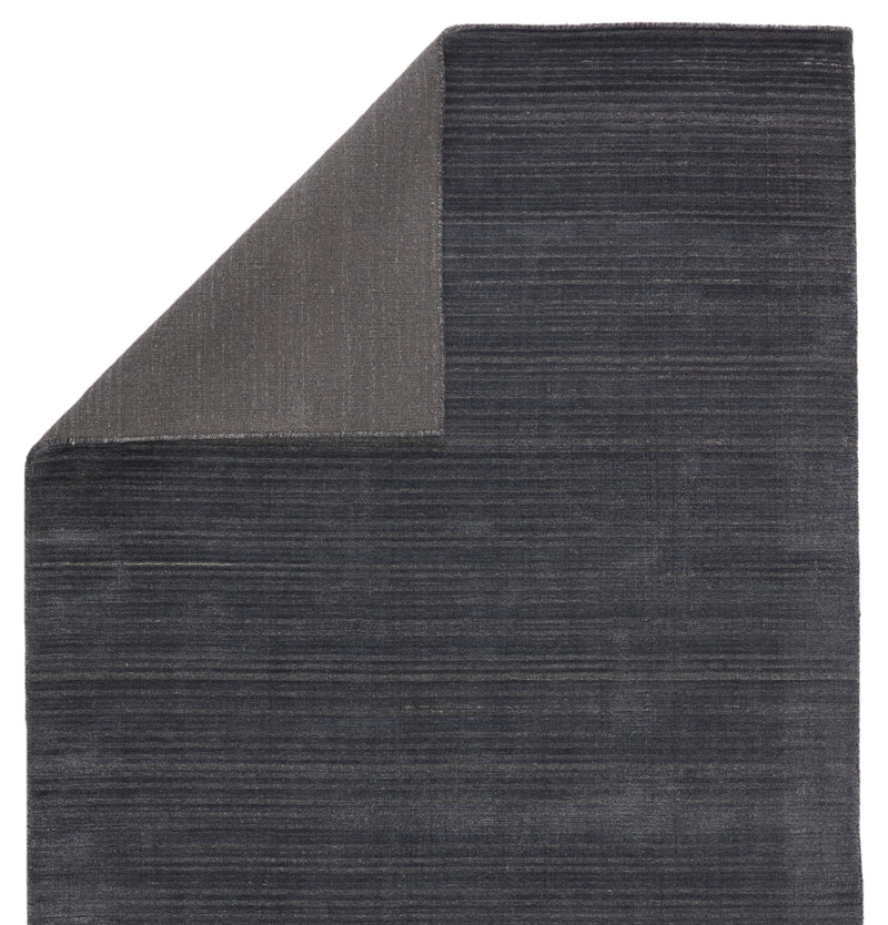 Gradient Handmade Solid Rug in Dark Blue & Gray