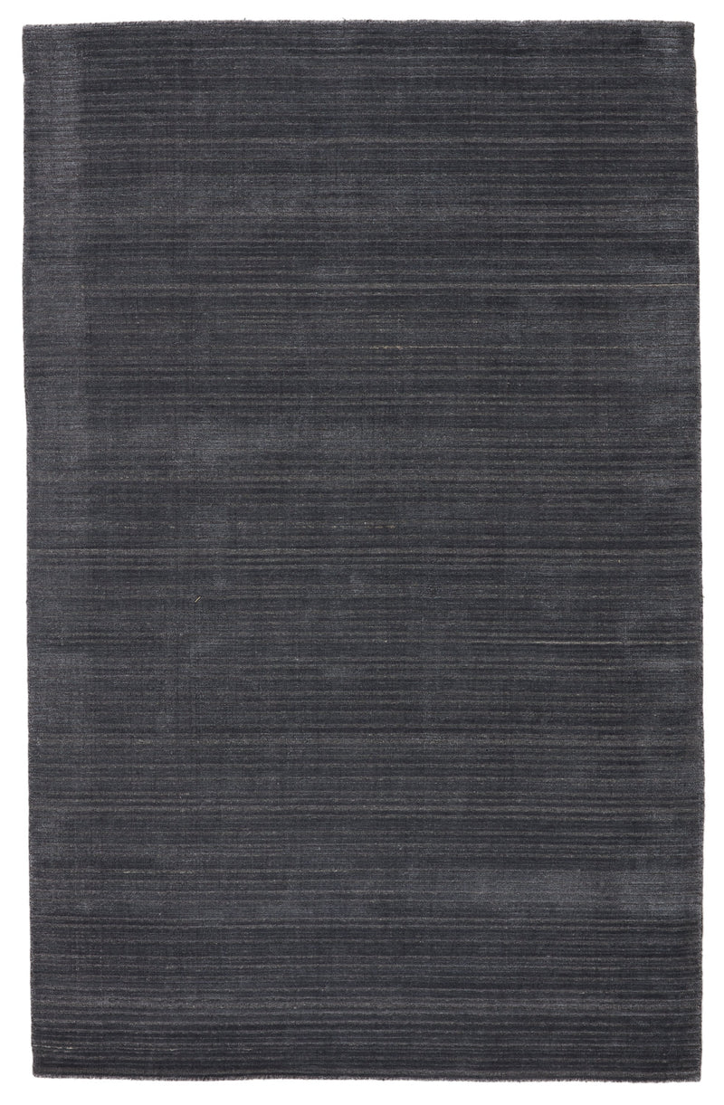 Gradient Handmade Solid Rug in Dark Blue & Gray