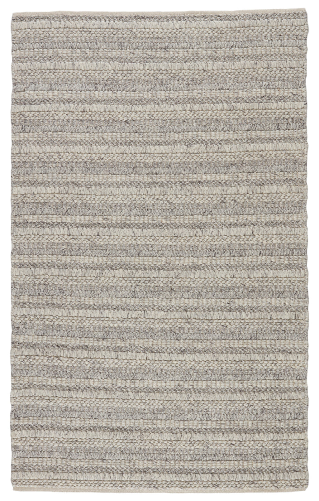 Nebula Handmade Solid Gray & Cream Area Rug