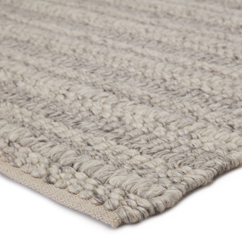 Nebula Handmade Solid Gray & Cream Area Rug