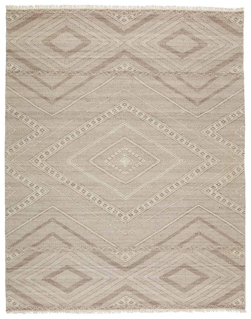 Satori Handwoven Suriya Taupe & Cream Rug 1