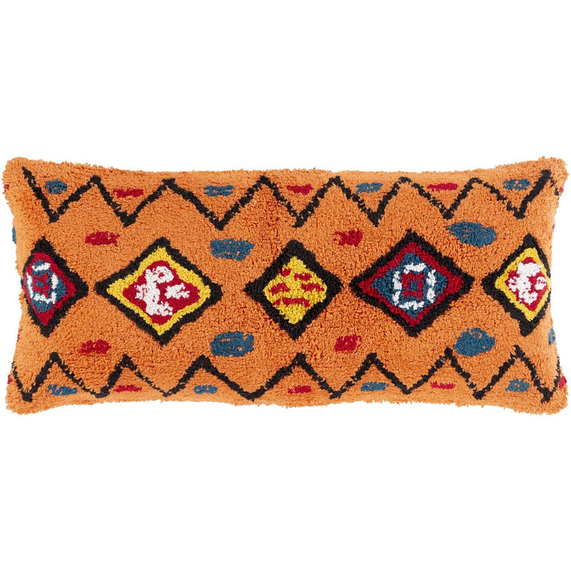 Settat STT-004 Woven Lumbar Pillow in Burnt Orange by Surya