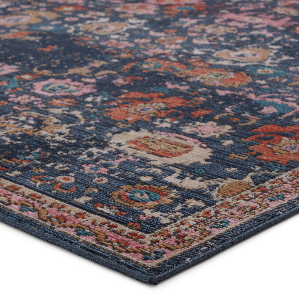 Swoon Azura Indoor/Outdoor Dark Blue & Pink Rug 2