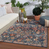 Swoon Azura Indoor/Outdoor Dark Blue & Pink Rug 6