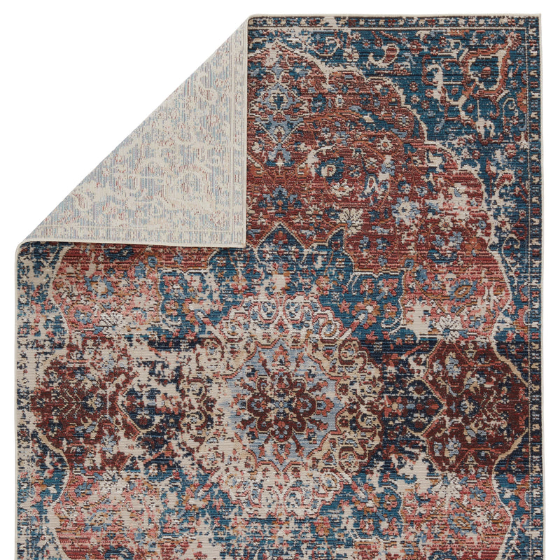 Swoon Akela Indoor/Outdoor Blue & Rust Rug 3