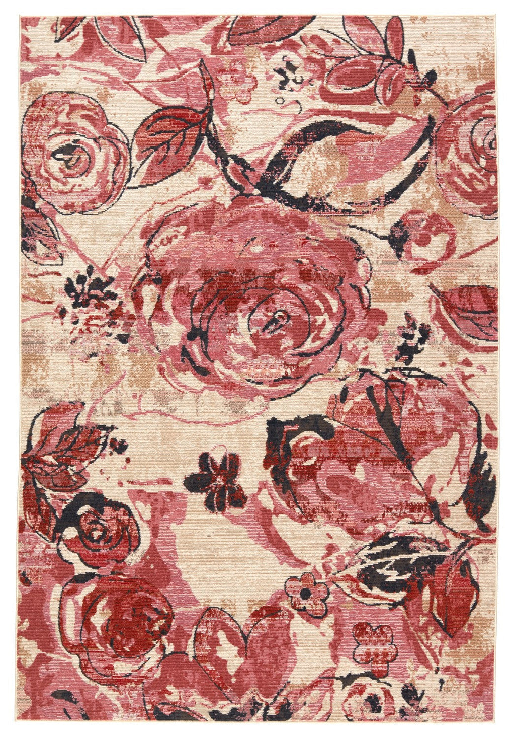 Swoon Indoor/ Outdoor Hermione Pink & Beige Rug 1