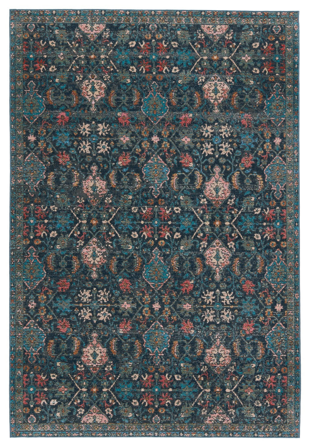 Swoon Indoor/ Outdoor Lisana Dark Blue & Multicolor Rug 1